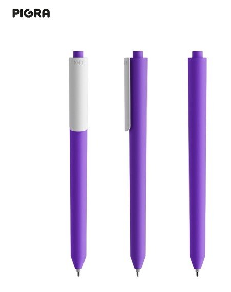 Długopis PIGRA P03, fioletowy z białym klipsem