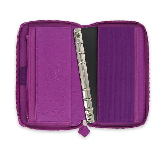Organizer fILOFAX SAFFIANO Compact ZIP Personal, purpurowy